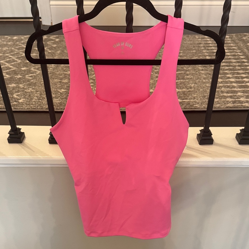 Year of Ours Bright Pink Tank Top